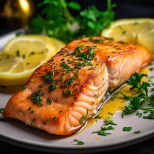 Salmon with Hot Honey Butter